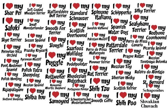56 Dog Logo Vector I Love My Dog Text Review