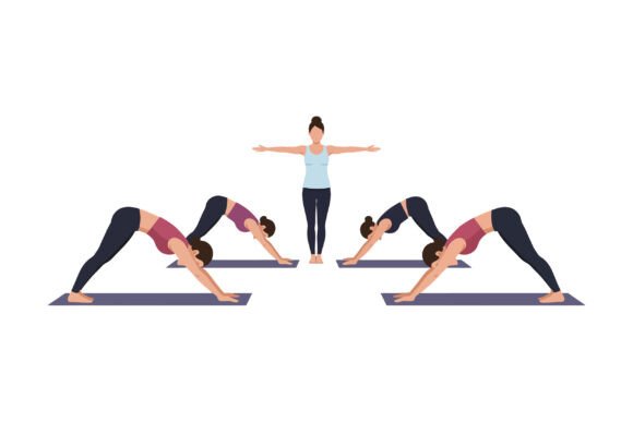 A Yoga Instructor Guiding Students in Do