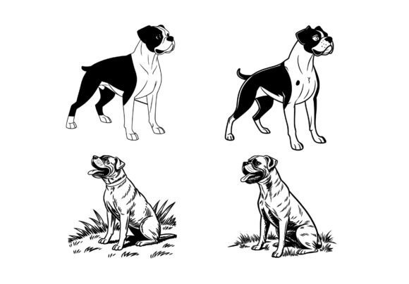 Boxer Dog Silhouette Vector Svg Review