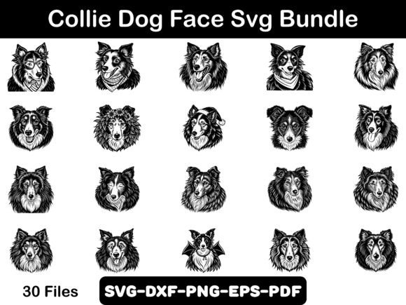 Collie Dog Face Clipart Svg Bundle Review