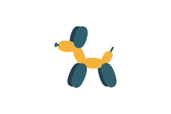 Colorful Balloon Dog in Playful Design S