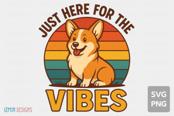 Cute Happy Corgi Dog Retro Vibes SVG PNG Review