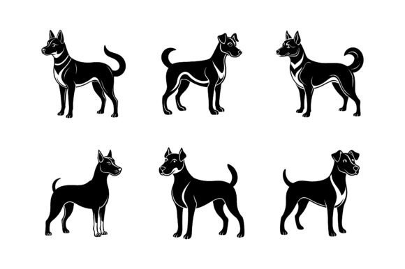 Dog Collection Silhouettes for Embroidery Projects