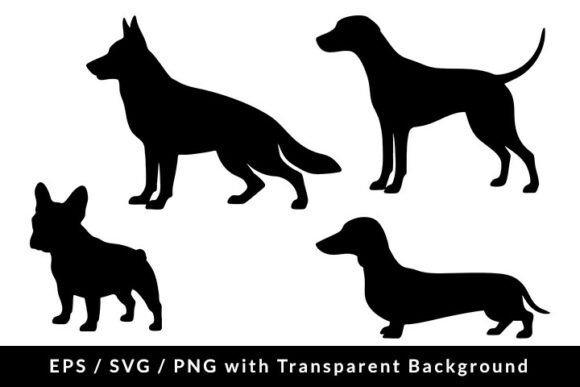 Dog Silhouette Set SVG EPS PNG Review