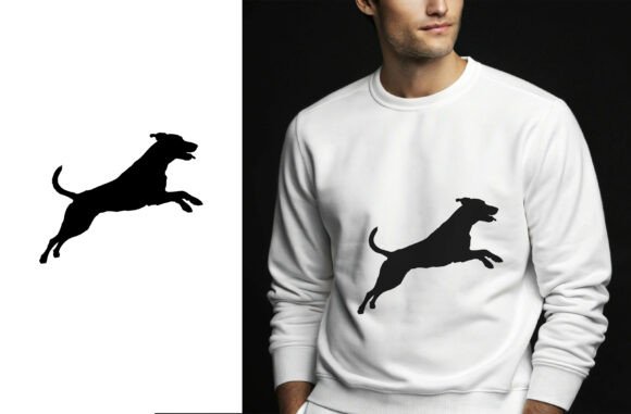 Leaping Dog Silhouette