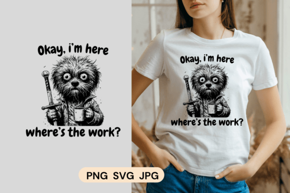 Retro Dog with Sword Coffee Quote Tee Review