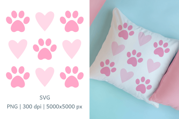 Vector Valentine Dog Paw SVG PNG Review