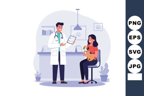 Veterinarian with Clipboard Consulting W