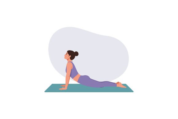 Woman Practicing Upward Dog Yoga Stretch Review